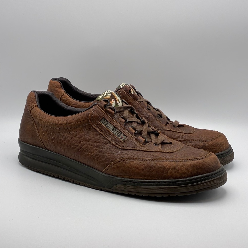 Mephisto Match Walking Shoes Mens Size 15 Brown Pebbled Full Grain Leather